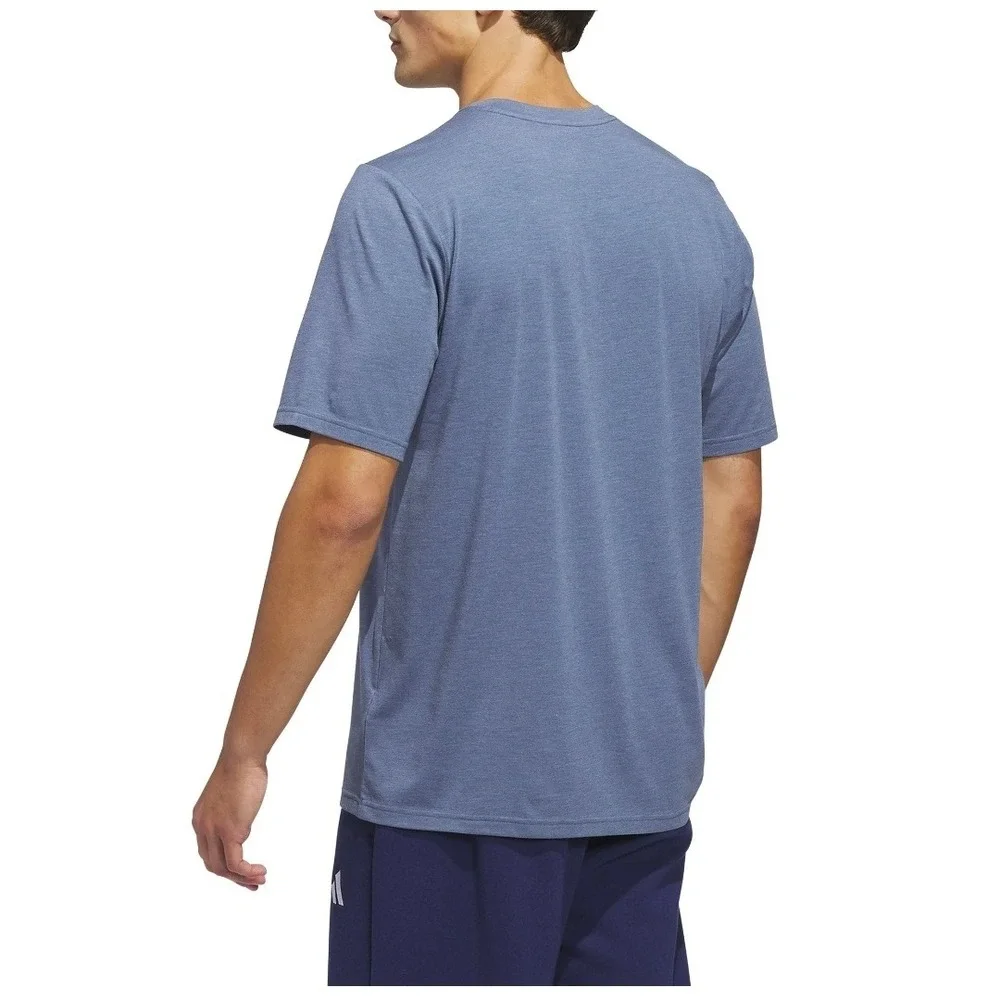 Adidas Mens CSCO Emblem Graphic Tee Blue Heather T-Shirt KU9183 Large